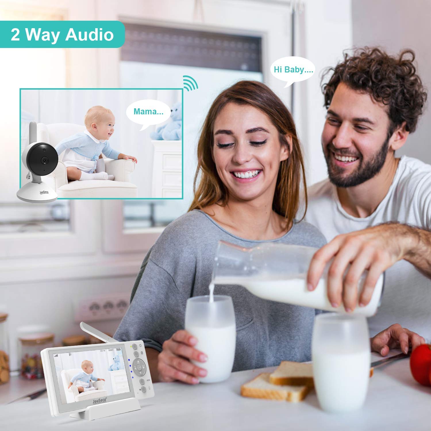 2 Camera Baby Monitor with 4.3