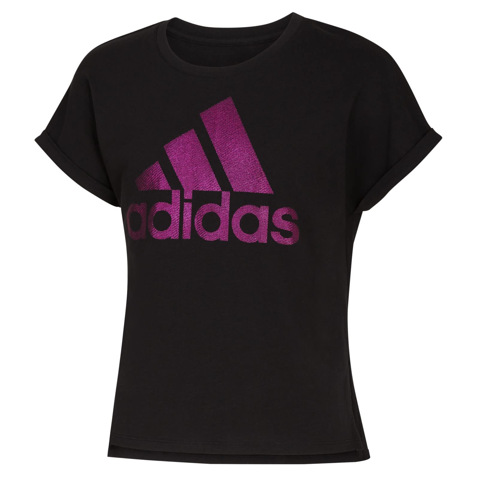 Adidas Girls' Short Sleeve Drop Tail T-Shirt - Comfortable Athletic Tee for School, Sports & Everyday Wear