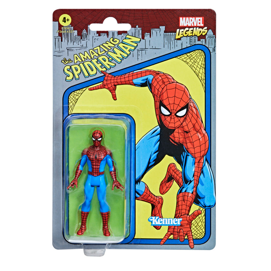 Amazing Spider-Man Marvel Legends Retro Series 3.75-Inch Action Figure - Collectible Toy for Superhero Fans, Gift for Kids & Adults, Perfect for Display & Play