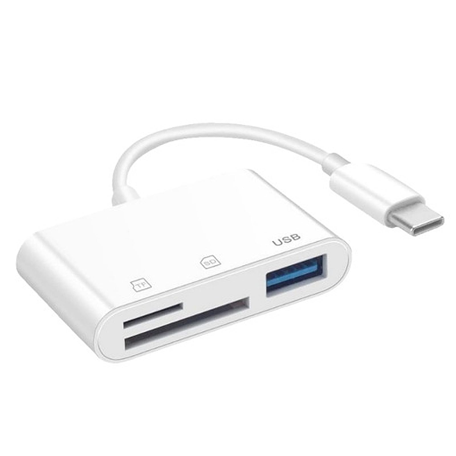 Yjcnelcr USB C Memory Card Reader 3-in-1 Type C Card Adapter - SD/TF/MicroSD Reader for MacBook, iPad, Laptop, PC - Fast Data Transfer for Photography, Work & Travel