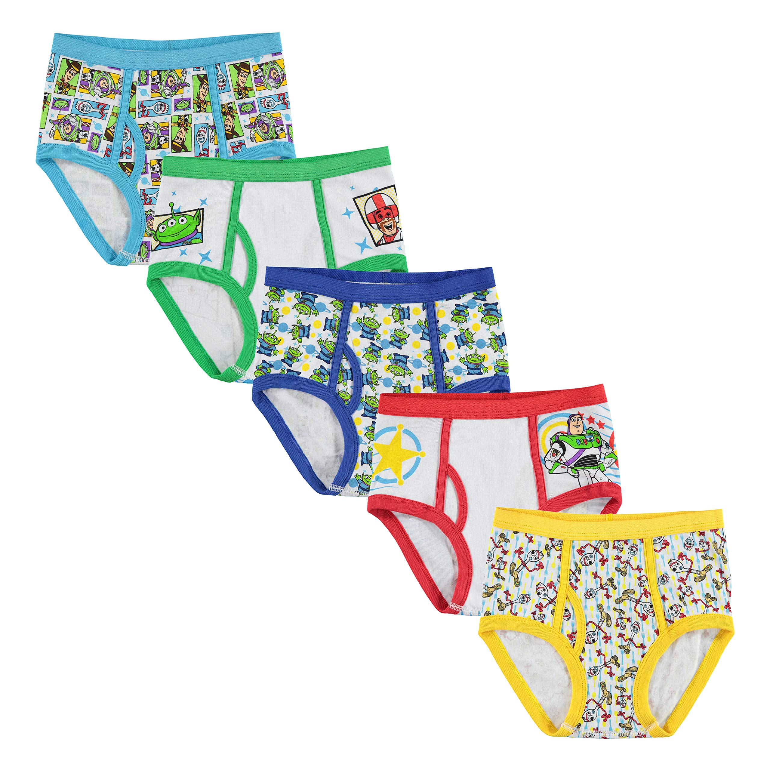 Toy Story Boys' Underwear Multipack - 5 Pack Cotton Briefs for Kids - Soft & Comfortable for School, Play & Everyday Wear
