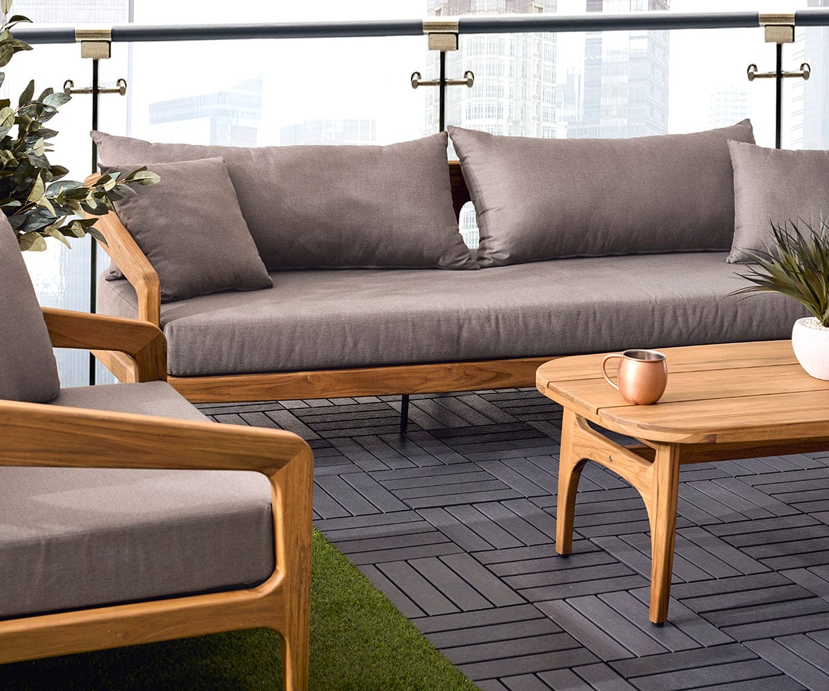 Premium Solid Teak Wood Coffee Table - Handcrafted Modern Living Room Furniture for Home Decor & Relaxation | Perfect for Living Rooms, Lounges & Patios