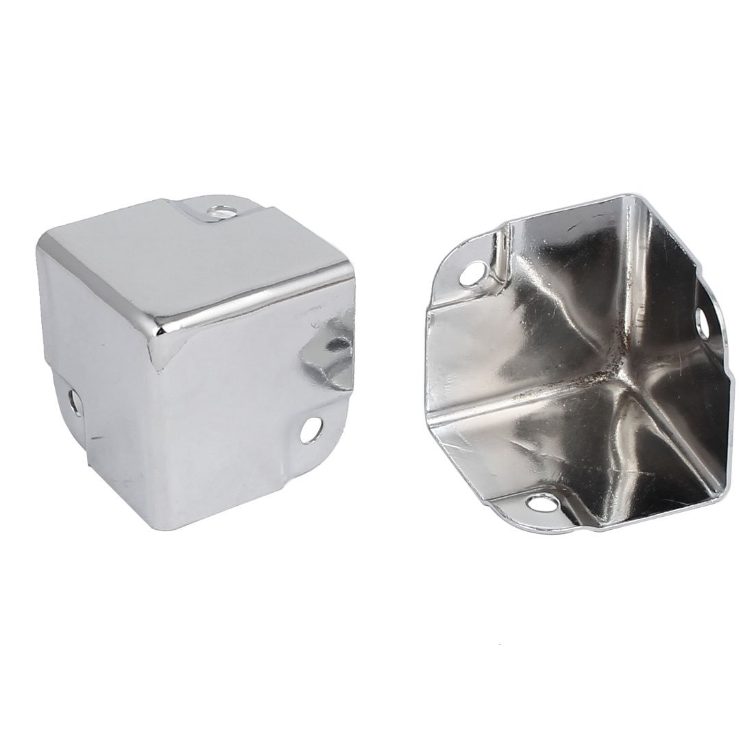uxcell Wooden Jewelry Box with Metal Edge Corner Protectors - 35mmx35mmx35mm (2pcs) - Perfect for Organizing Rings, Earrings & Small Accessories