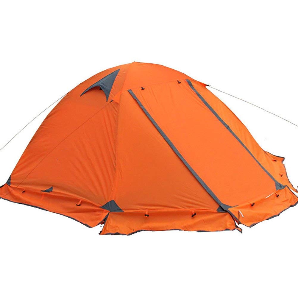 3-4 Season 2-Person Double Layer Backpacking Tent with Aluminum Poles - Windproof & Waterproof for Camping, Hiking, Travel & Climbing - Easy Setup - Perfect for Outdoor Adventures and Wilderness Exploration