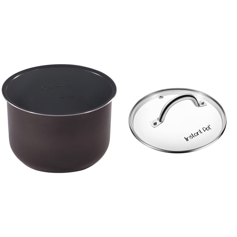 Genuine Instant Pot Ceramic Non-Stick Inner Pot 6 Quart - Replacement Cooking Pot for Pressure Cooker, Perfect for Slow Cooking, Steaming & Meal Prep