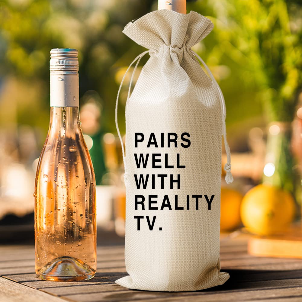 DOI-LANEE Wine Gift Bag for Best Friends - Funny Reality TV & Pandemic Themed Present (DL073) - Perfect for Birthday Gifts, Galentine's Day & Bachelorette Parties
