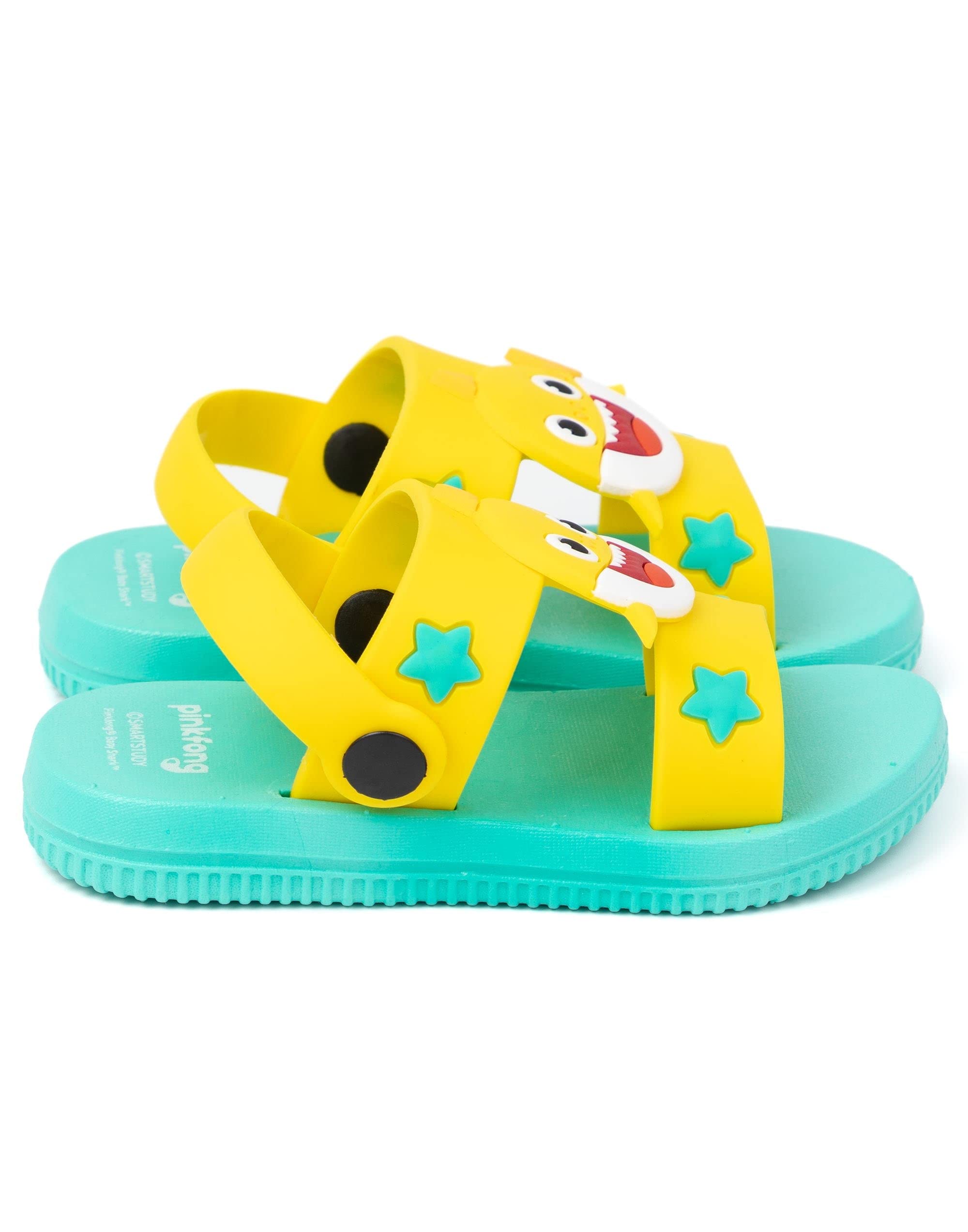 Baby Shark Kids Sandals - Blue & Yellow Supportive Slip-Ons for Summer Play
