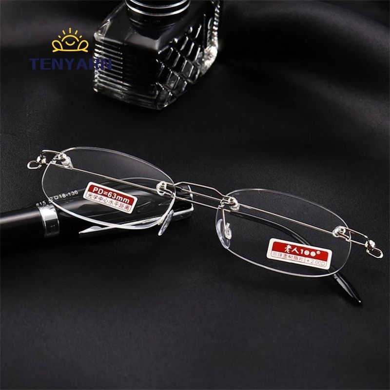 Ultralight Frameless Rimless Reading Glasses for Men & Women - Diamond Cut Lens for Clear Vision | Perfect for Reading, Computer Work & Daily Use