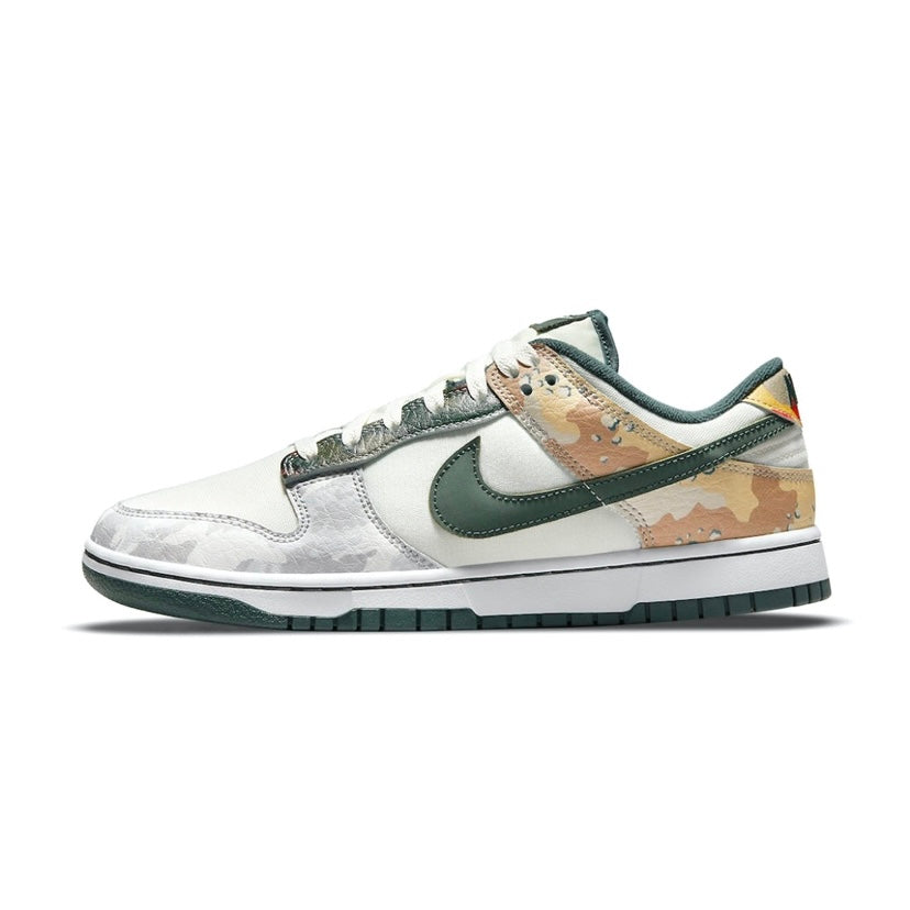Nike Dunk Low Sail Multi Camo Sneakers - Men's & Women's Casual Shoes for Streetwear, Skateboarding & Everyday Fashion