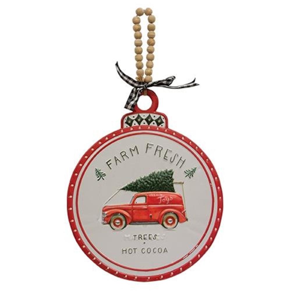 Farm Fresh Village Toys Metal Sign - Rustic Vintage Decor for Home, Kitchen, Bar, or Cafe - Perfect for Country Farmhouse Style