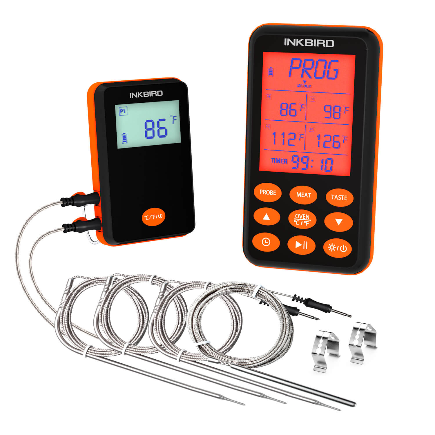 Wireless BBQ Thermometer IRF 4S - Digital Meat Thermometer for Grilling, Smoking & Cooking - Perfect for Outdoor BBQ, Backyard Parties & Camping