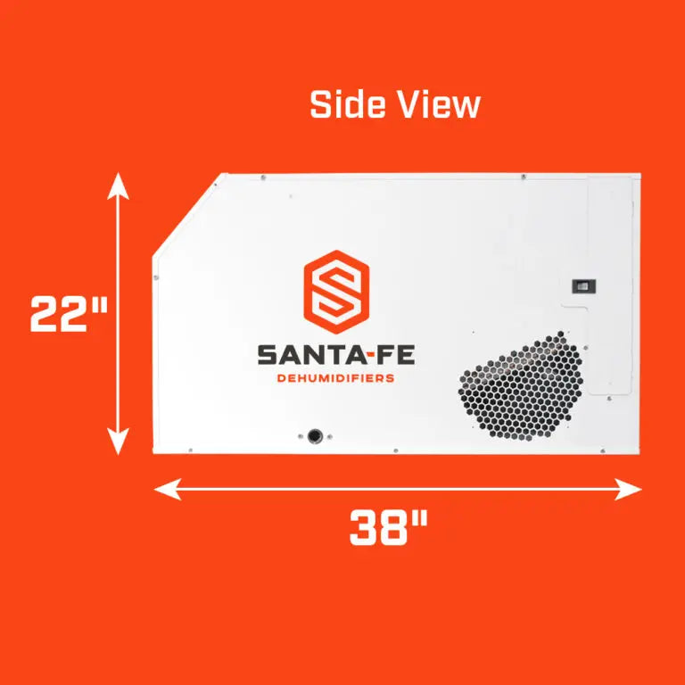 Santa Fe Impact155 Dehumidifier - High Capacity 155 Pints for Large Spaces - Ideal for Basements, Crawl Spaces & Water Damage Restoration - Energy Efficient & Ultra Quiet Operation