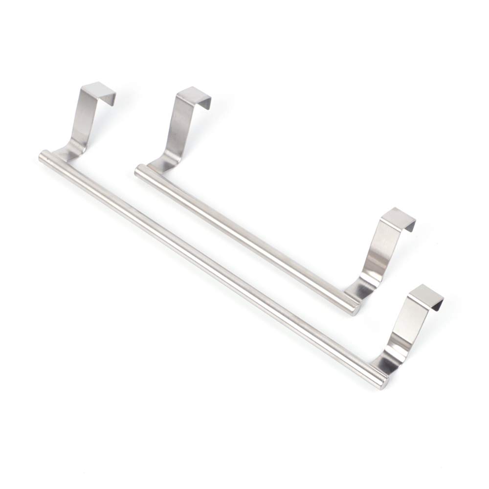 Stainless Steel Towel Holder Rack - Bathroom & Kitchen Organizer with Bar Cabinet Door Hanging Design - Perfect for Home, Hotel, and Spa Decor (Wall Mount & Space Saving)