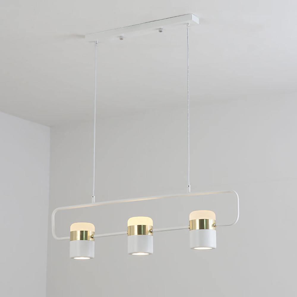 Adjustable Glass Pendant Light Fixture - Modern Dimmable Hanging Chandelier for Kitchen Island, Dining Room & Bedroom Lighting Decor