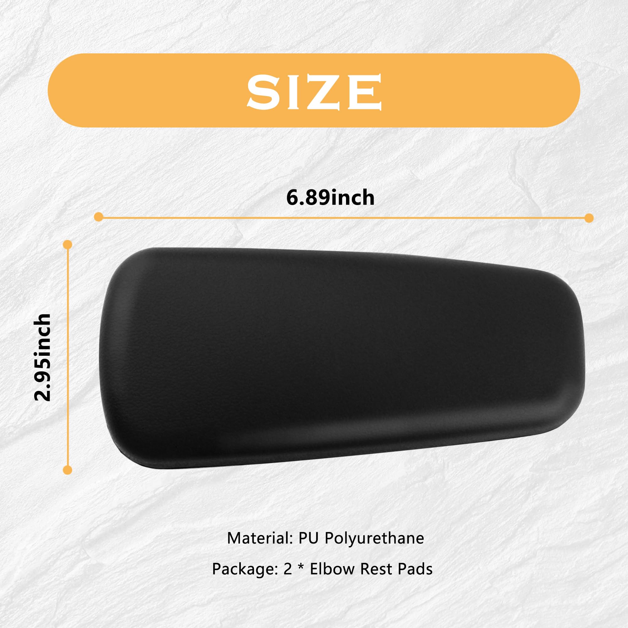 OFBAND 2PCS Soft Leather Elbow Pad Arm Rest Pillow for Car - Universal Comfort Support Cushion with One-Piece Molding Design - Perfect for Long Drives, Road Trips & Daily Commuting (Black)