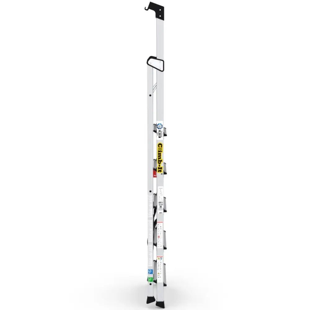 Climb It Professional Stepladder with Carry Handle - Lightweight Aluminum Ladder for Home & Office Use - Perfect for Painting, Shelving & DIY Projects