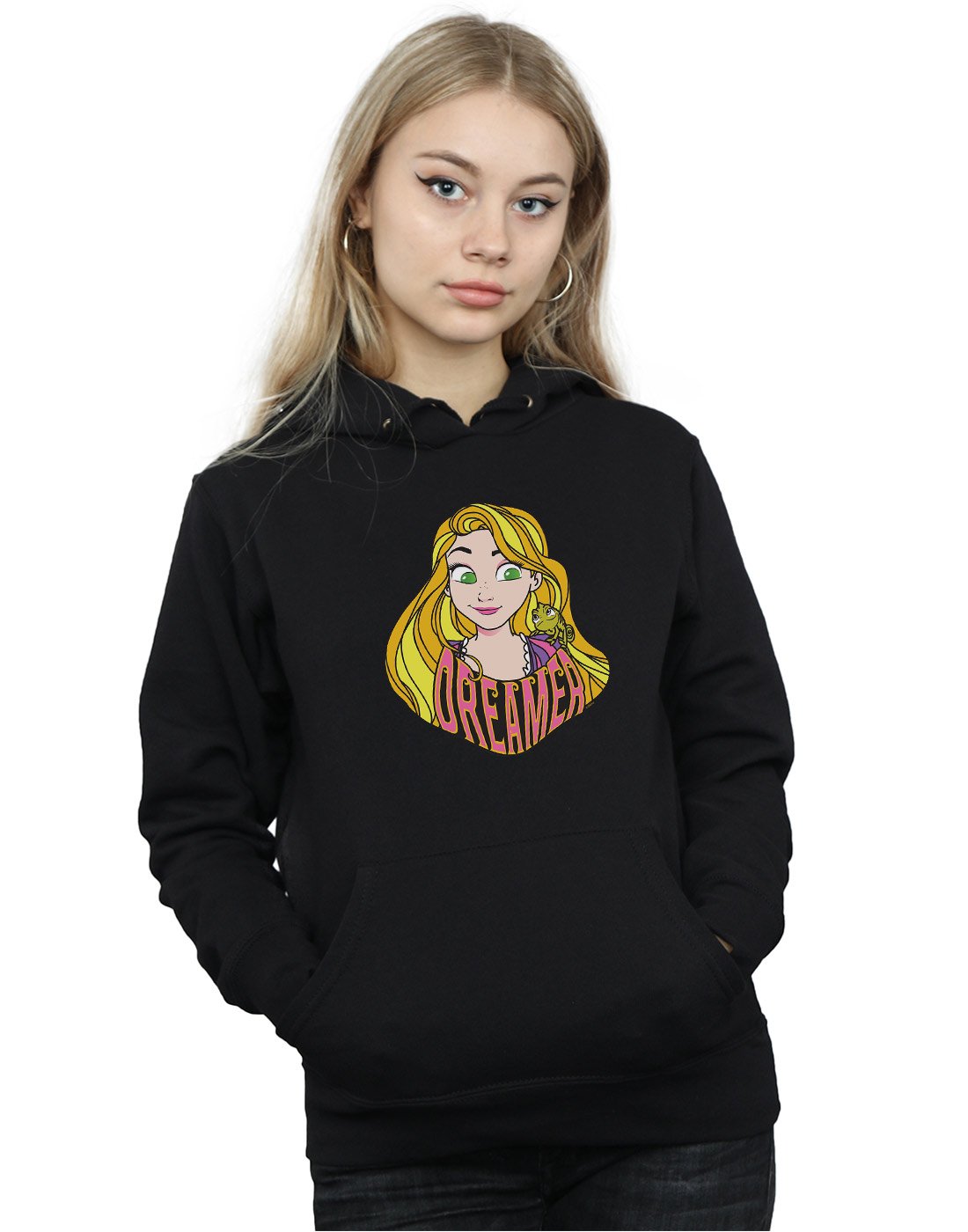 Disney Tangled Rapunzel Dreamer Hoodie for Women - Cozy Fleece Pullover with Long Sleeves | Perfect for Cosplay, Movie Nights & Disney Theme Park Visits