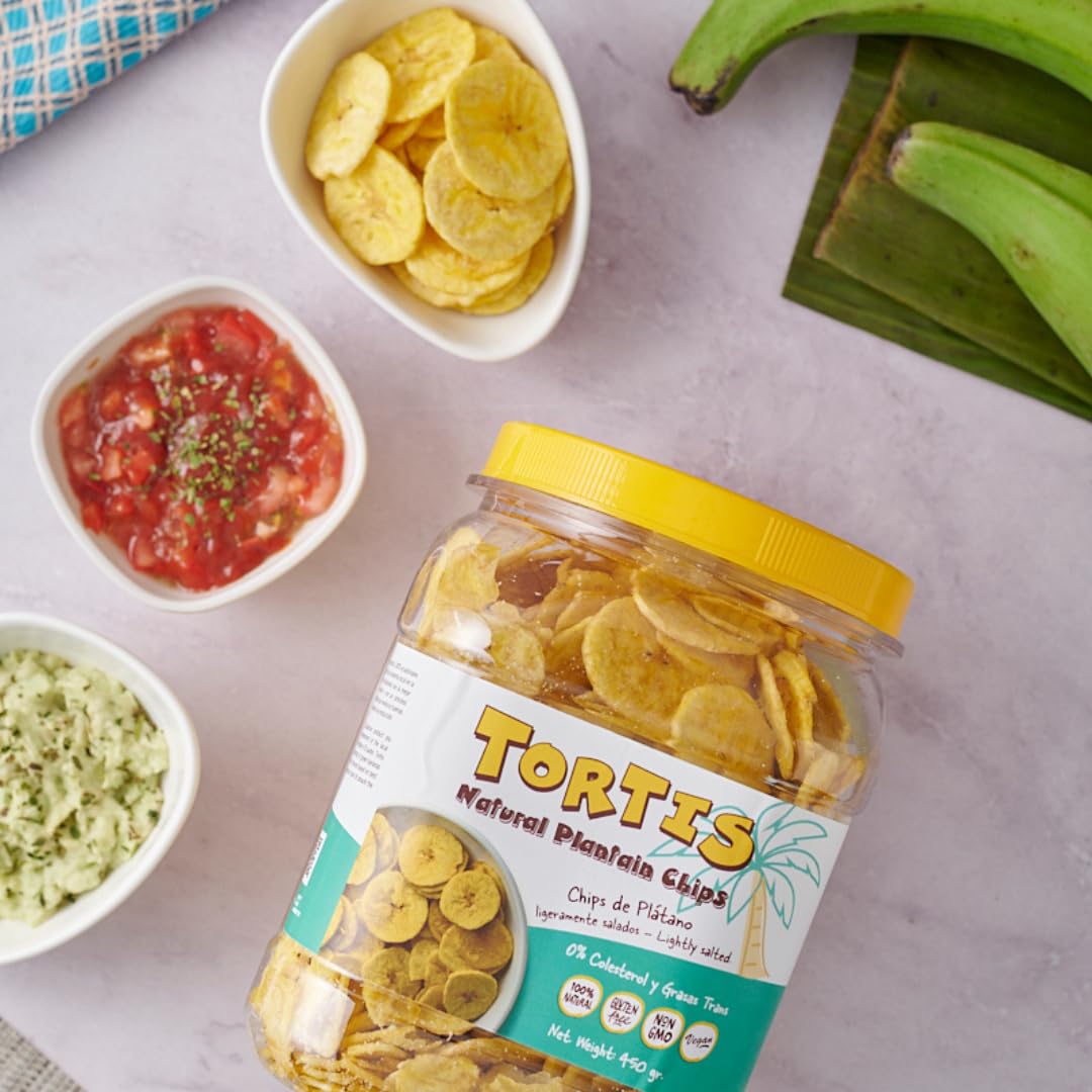 Crunchy Plantain Chips - Healthy All-Natural Snacks, Non-GMO, Gluten Free, Vegan Banana Chips (Chifles) - 15.87oz Lightly Salted - Perfect for Keto Diet, School Lunches & On-the-Go Snacking