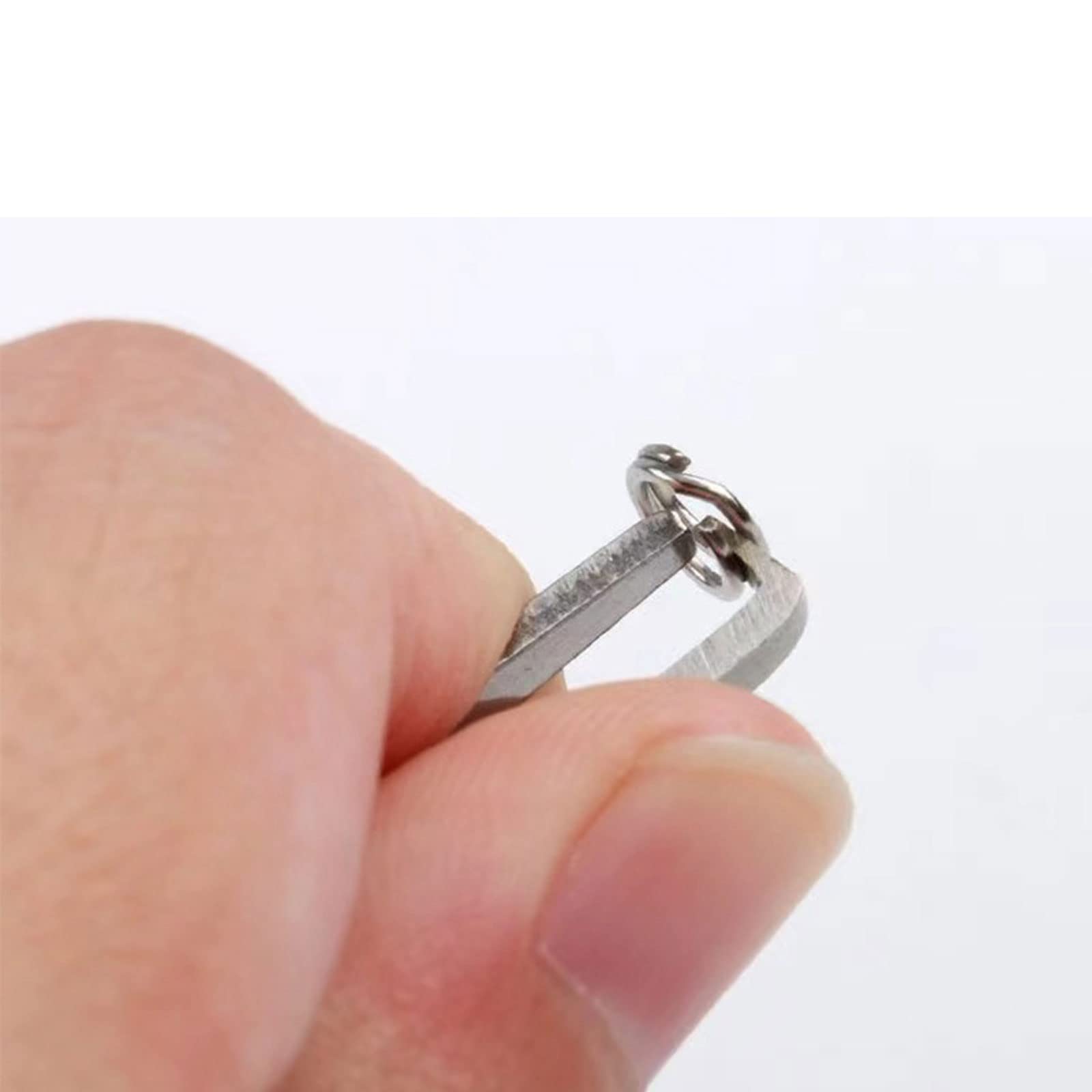 Multifunctional Stainless Steel Fishing Line Tweezers - Quick Split Ring Opener & Lure Ring Tool for Tackle Accessories | Perfect for Fly Fishing, Bait Rigging & Tackle Box Organization