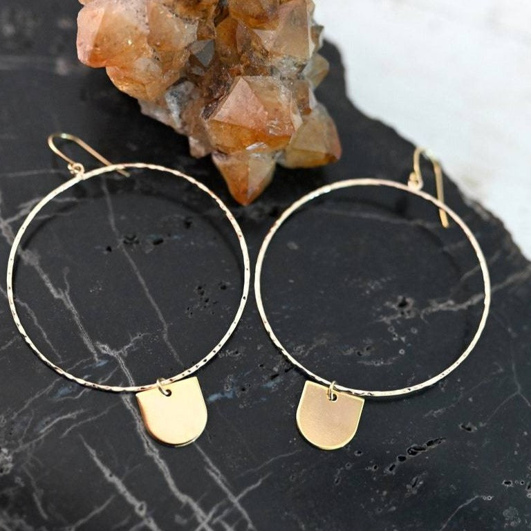 Elegant Geometric Gold Hoop Earrings for Women - Minimalist Dainty Jewelry for Everyday Wear, Parties & Special Occasions