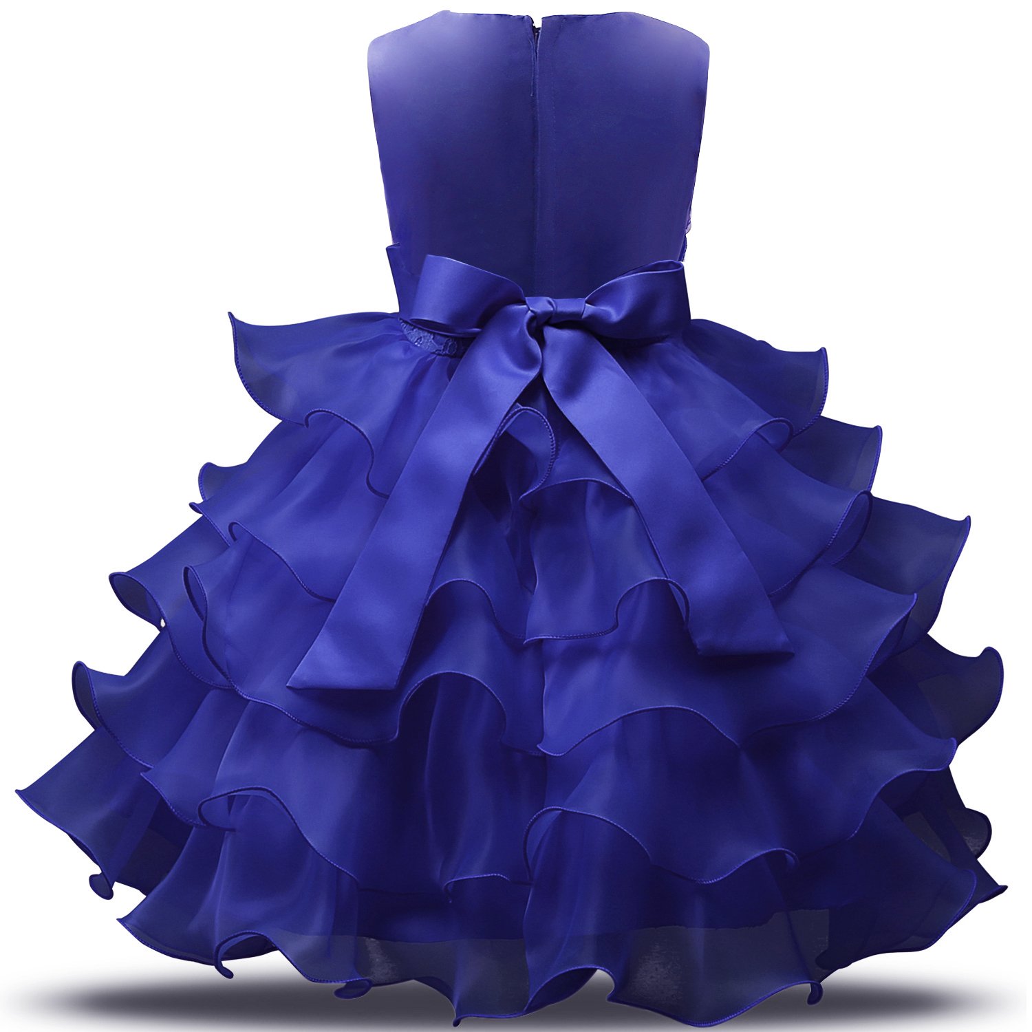 NNJXD Girls' Ruffled Lace Party Dress for Weddings & Special Occasions - Perfect for Birthday Parties, Pageants & Formal Events