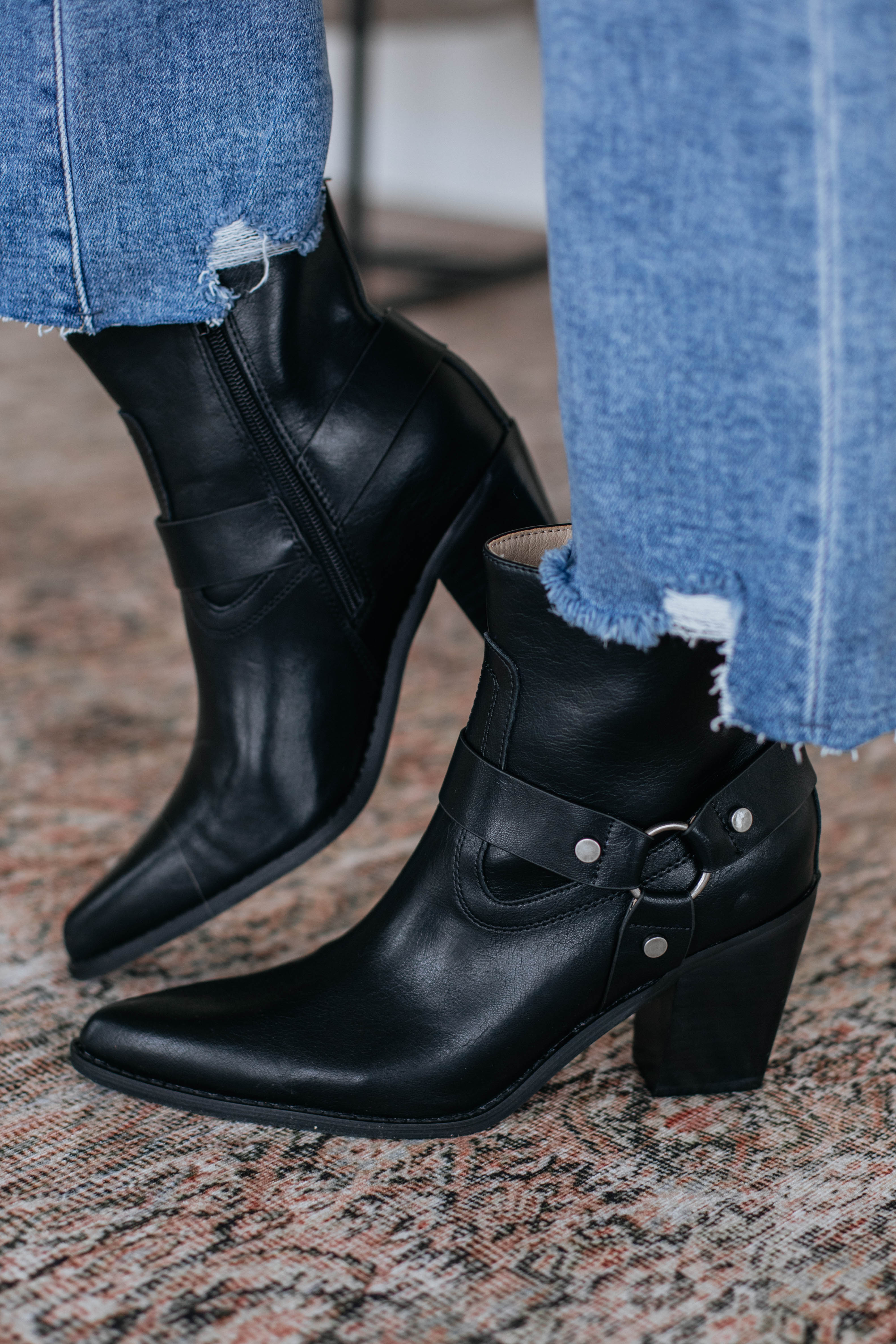 Here For A Good Time Black Boots - Stylish & Comfortable Women's Ankle Boots for Casual Outings & Night Out