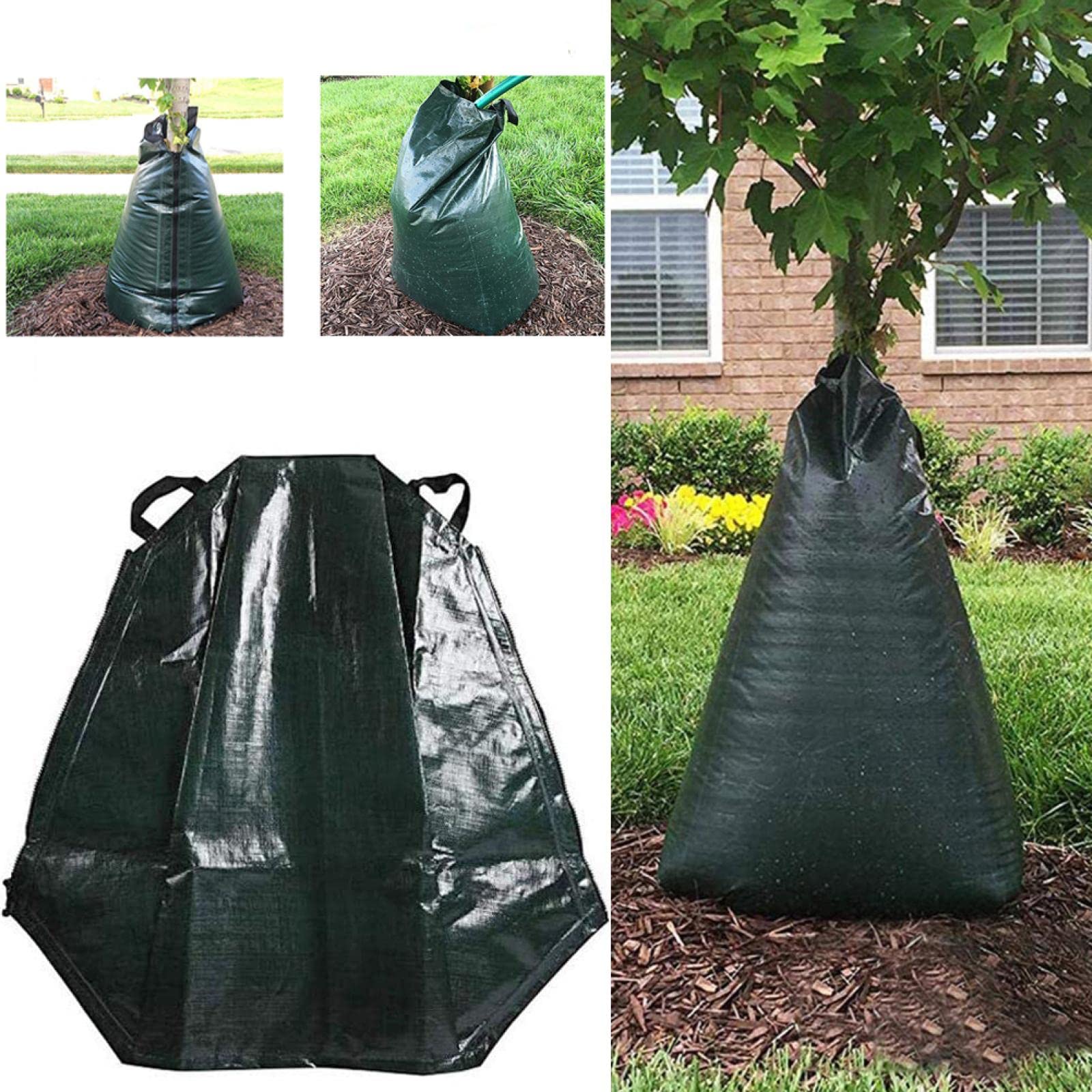20 Gallon Heavy Duty Tree Watering Bags (10 Pack) - Reusable Slow Release Drip Irrigation System for Trees | Premium PVC Watering Bags for Drought Protection, Newly Planted Trees & Landscaping