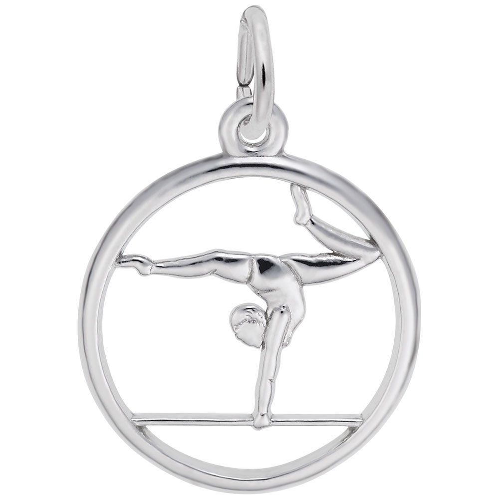 Gymnast Charm - Sterling Silver Sports Jewelry for Bracelets & Necklaces - Perfect for Gymnastics Enthusiasts & Athletes