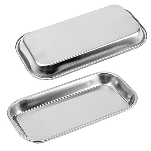 Stainless Steel Medical Tray - Lab & Dental Instrument Tray with Multi-Purpose Use for Baking, Cooking & Hospital Supplies | Durable Surgical & Kitchen Tool