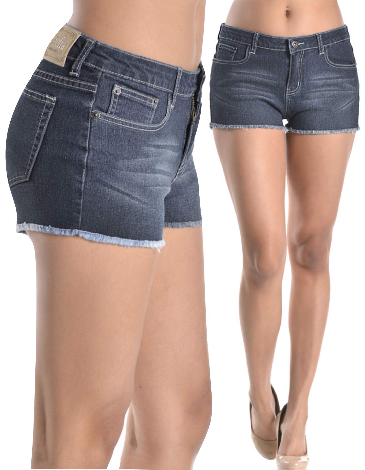 ToBeInStyle Women's Stretch Twill Shorts - Comfortable Stretch Denim with Pockets | Perfect for Summer, Casual Wear & Outdoor Activities