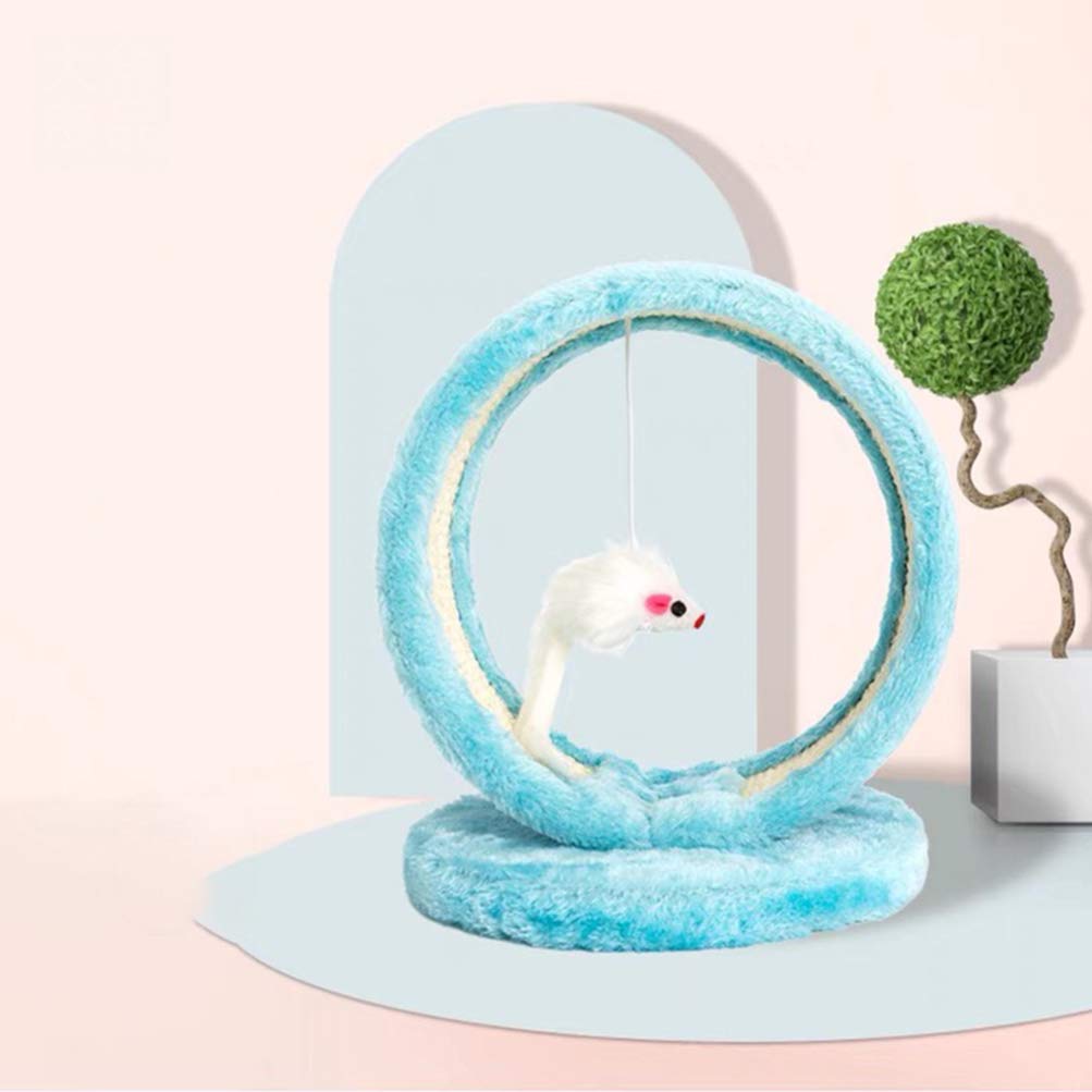 POPETPOP Cat Climbing Frame & Scratching Board Set - Sisal Cloth Kitten Toy for Exercise & Play - Durable Pet Climbing Toy with Scratching Pad for Indoor Cats - Perfect for Small Spaces & Active Kittens