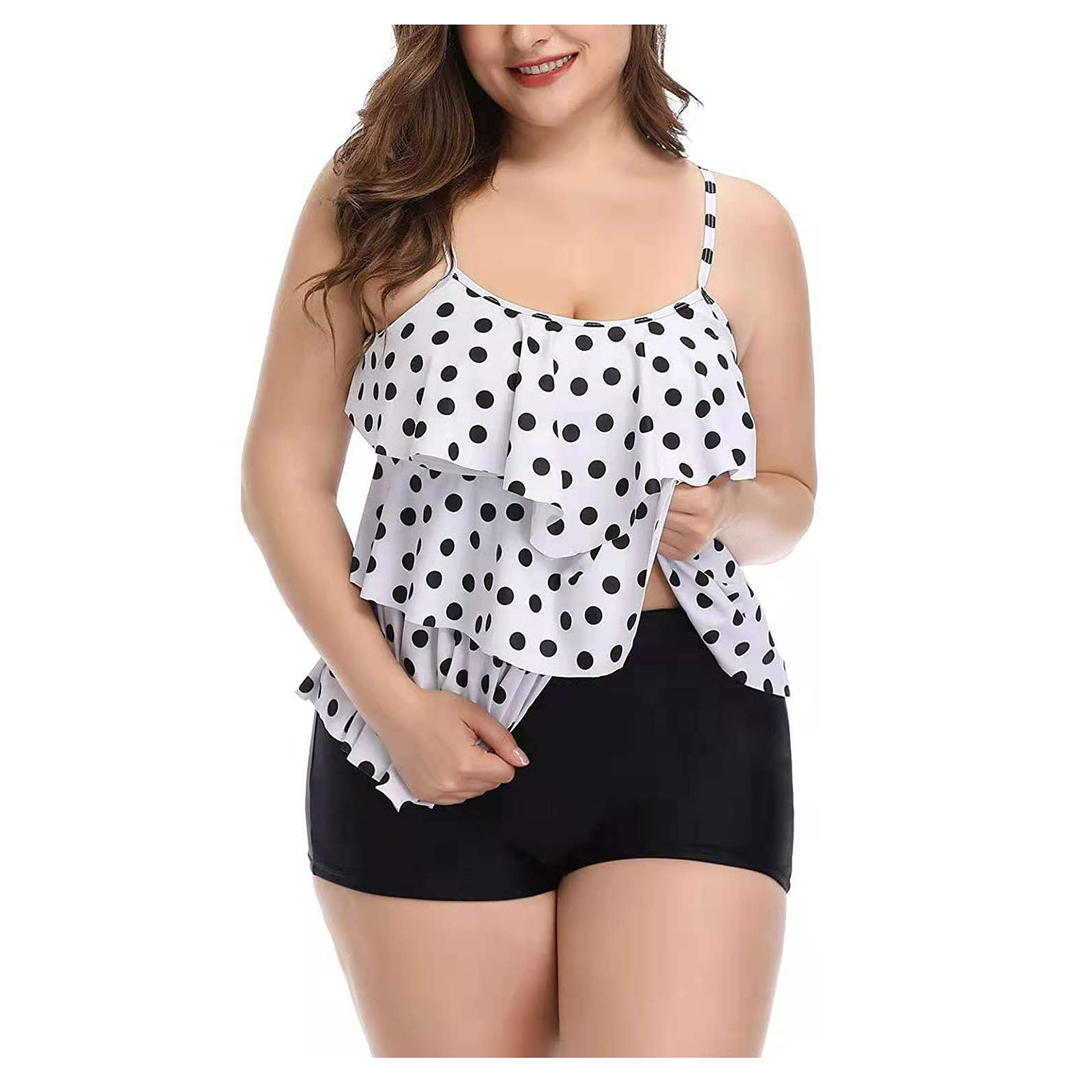 Women's Blouson Tankini Swimsuits - 2 Piece Athletic Swimwear with Tribal Print for Ladies | Perfect for Beach Vacations, Pool Parties & Water Sports