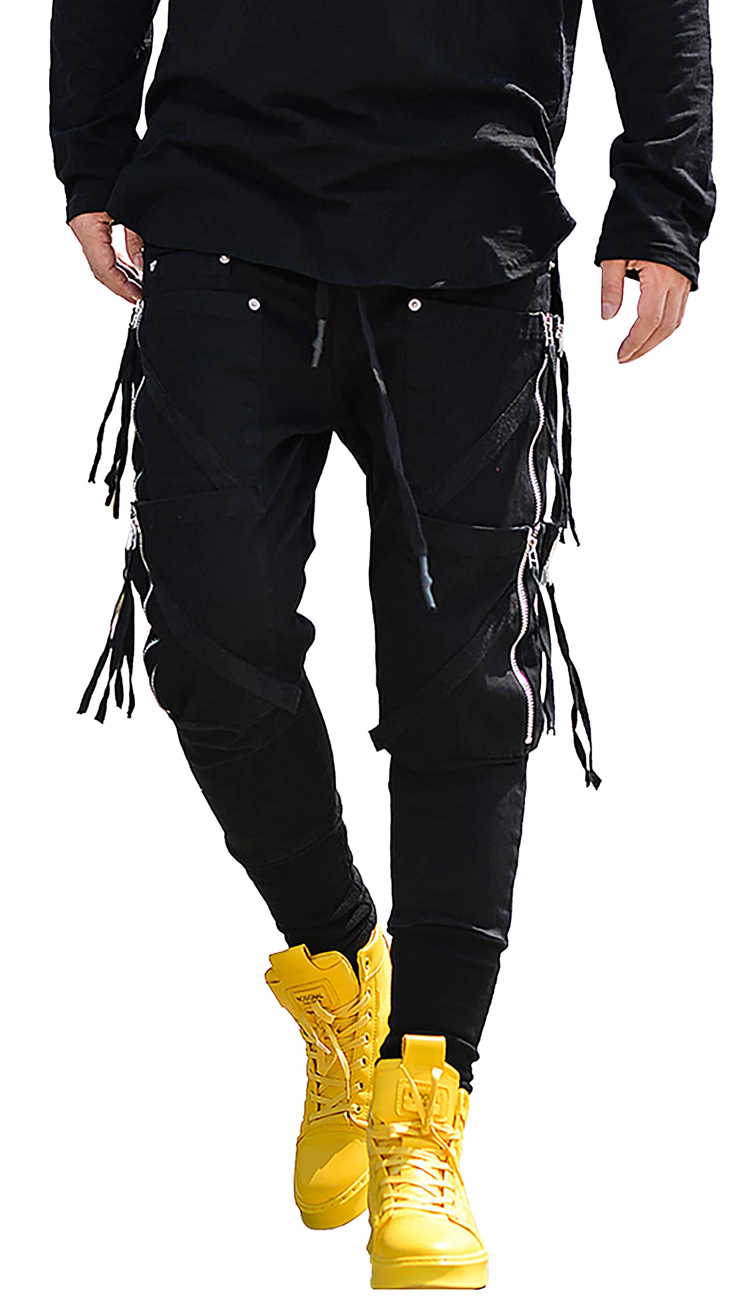 MOKEWEN Men's Jogger Pants with Pockets - Athletic Cargo Sweatpants for Running, Workout & Casual Wear | Comfortable Ankle-Length Trousers for Gym, Travel & Everyday Use