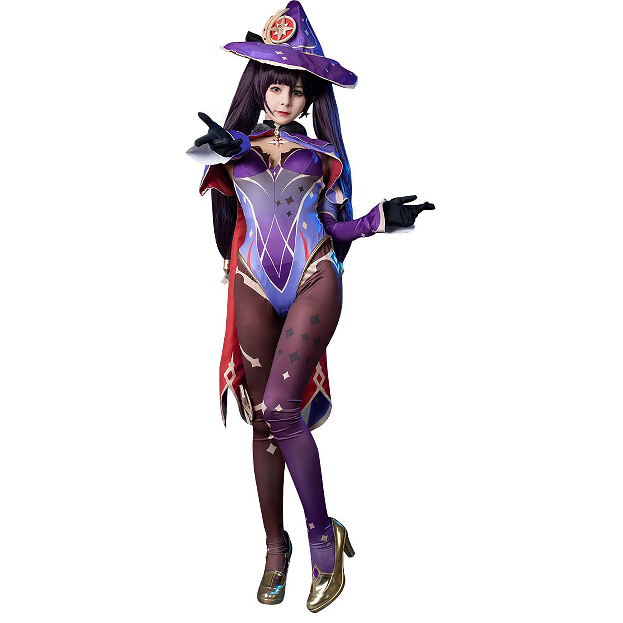 Genshin Impact Mona Cosplay Costume Outfit - Anime Game Character Halloween Party Fancy Dress Uniform Set for Cosplay Enthusiasts & Conventions