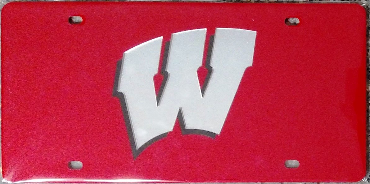 Custom Wisconsin University S03819 Acrylic Classic License Plate - Durable & Stylish for Cars, Trucks, and Motorcycles - Perfect for Alumni Gifts, Tailgating, and Home Decor