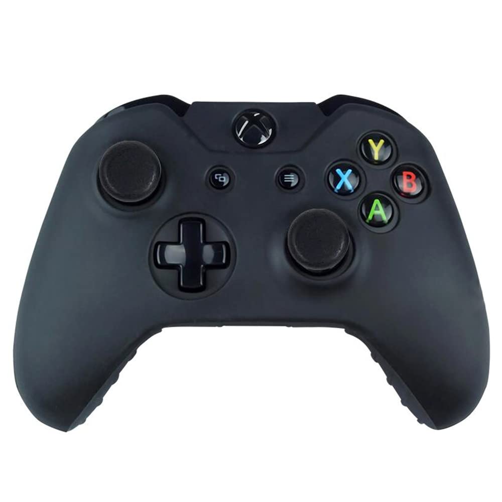 Premium Soft Silicone Skin Case Cover for Microsoft Xbox One Controller - Black - Shockproof & Anti-Slip Protection for Gaming, Travel & Daily Use