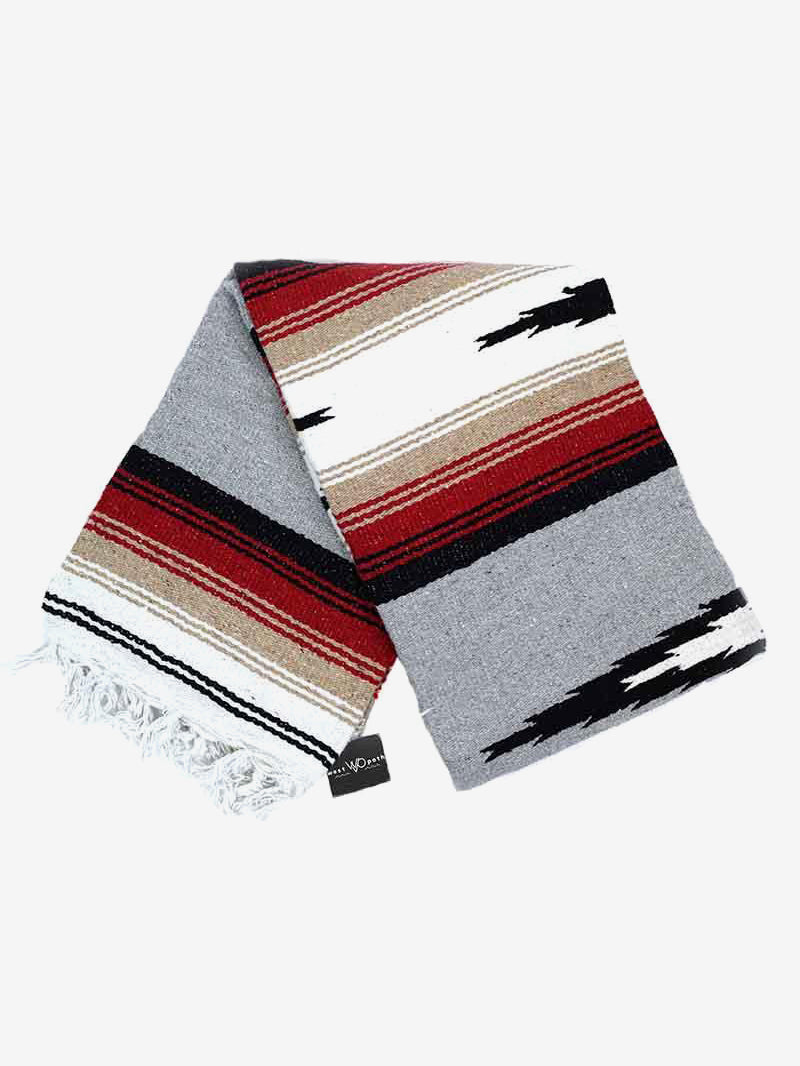 West Path Baja Diamond Yoga Blanket - Premium Grey Yoga Mat for Meditation & Outdoor Use - Perfect for Yoga Studios, Beach Sessions & Home Practice