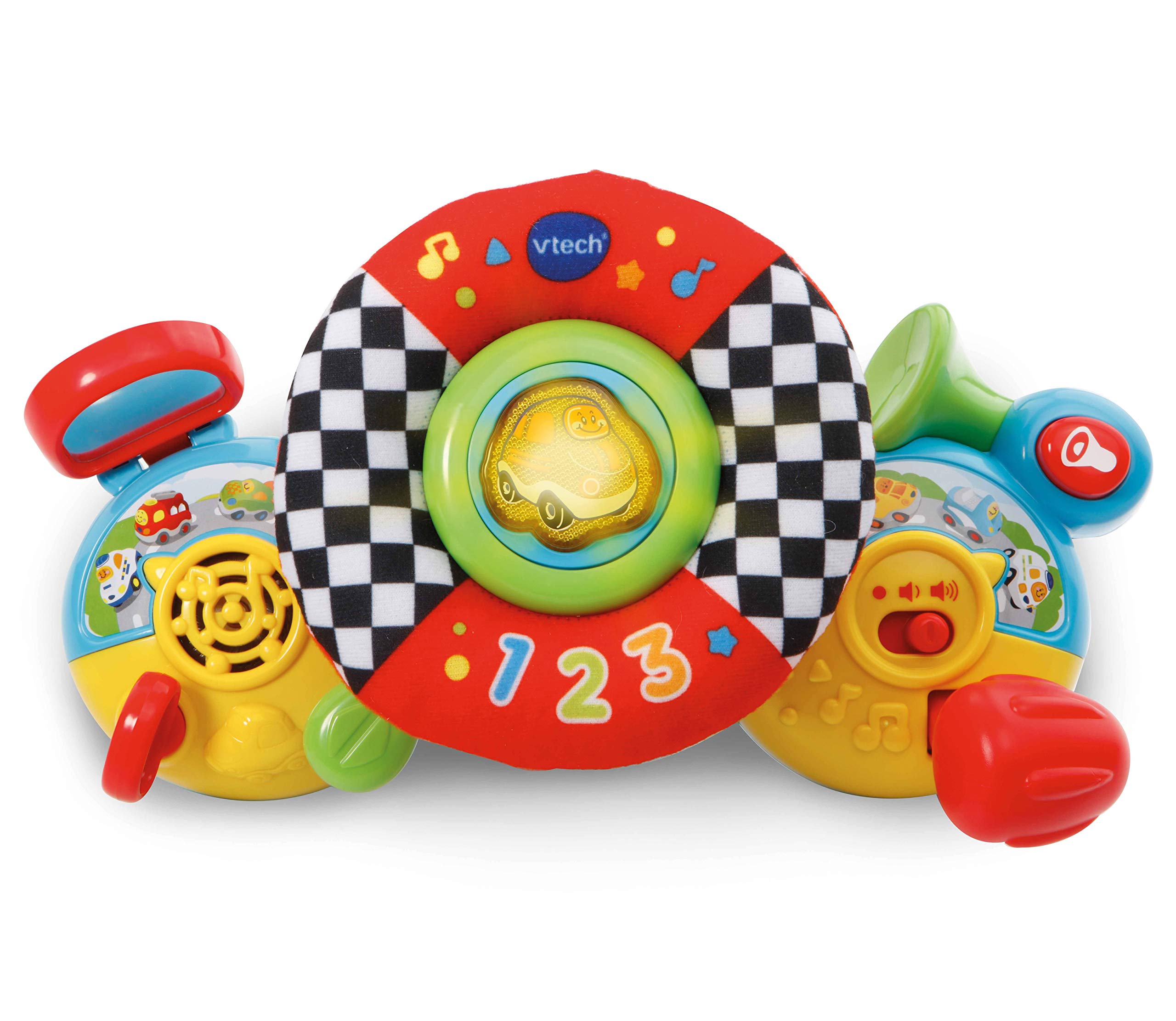 VTech Stroller Steering Wheel Toy for Babies 6+ Months - Interactive Pushchair Activity Toy with Lights, Sounds & Learning Games - Perfect for Stroller, Car Seat & Playtime Fun (Spanish Version)