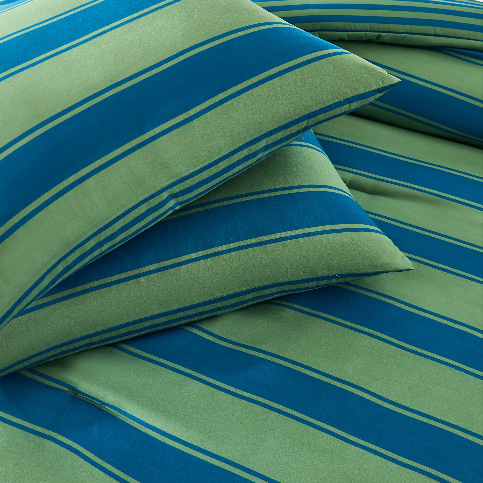 Gale Cabana Stripe Comforter Set - Queen Size Bedding, Soft & Breathable Cotton, Coastal Beach Style - Perfect for Guest Rooms, Vacation Homes & Summer Bedroom Decor