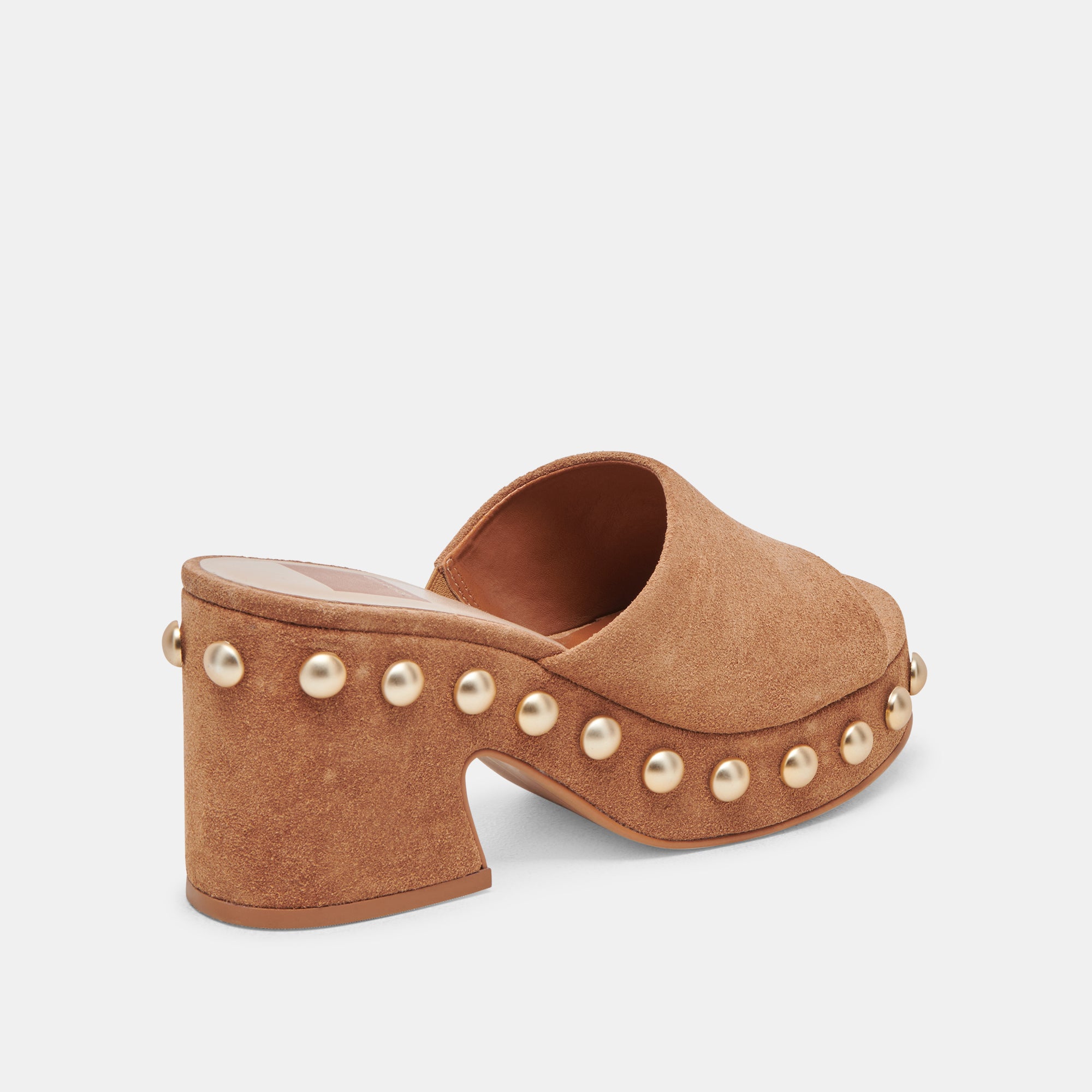 Glori Heels Pecan Suede - Women's Stylish Block Heel Pumps for Office, Party & Special Occasions