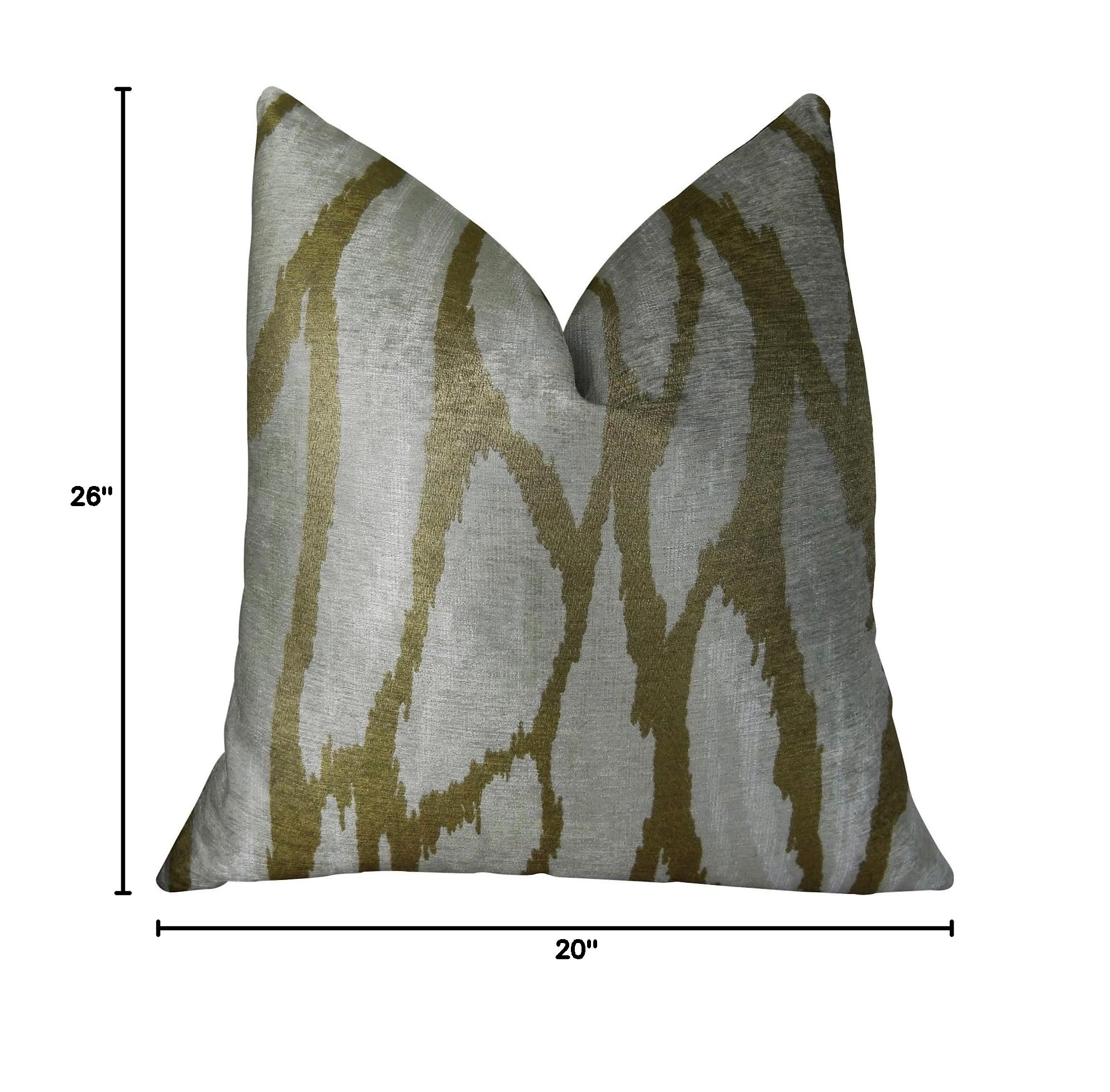 Plutus Kailua Branch Handmade Luxury Pillow - 20x26 Inch Standard Size Premium Decorative Throw Pillow for Sofa, Bed & Home Decor