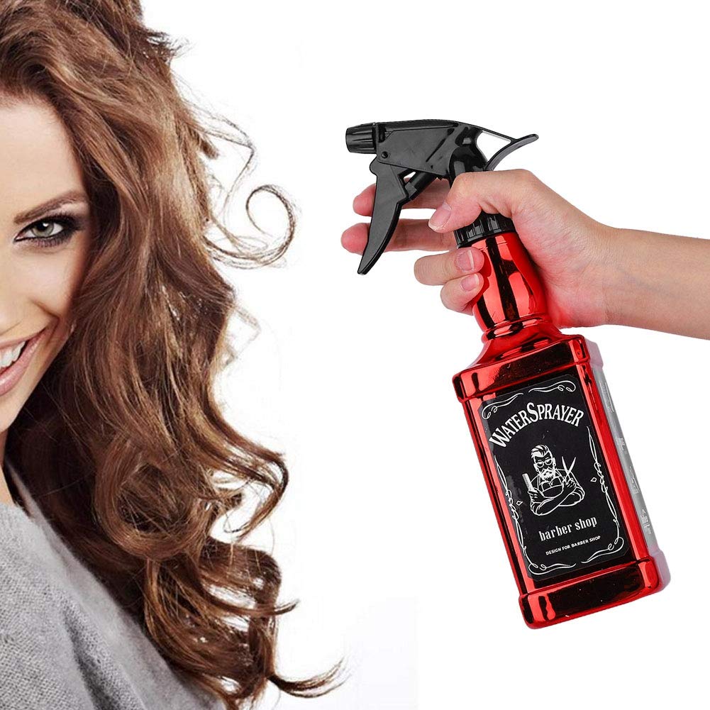**500ml Hair Spray Bottle - Durable & Comfortable Hairdressing & Gardening Mist Sprayer for Styling, Hydration & Plant Care (Red)**    *Use Cases: Perfect for salon styling, DIY haircare, plant misting, and home gardening.*