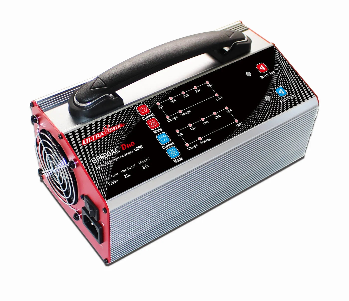 Ultra Power UP600AC DUO 2X600W 25A 6S Battery Charger for DJI Mavic, Phantom, Inspire Drones - Fast Charging for UAV, FPV, and RC Aircraft