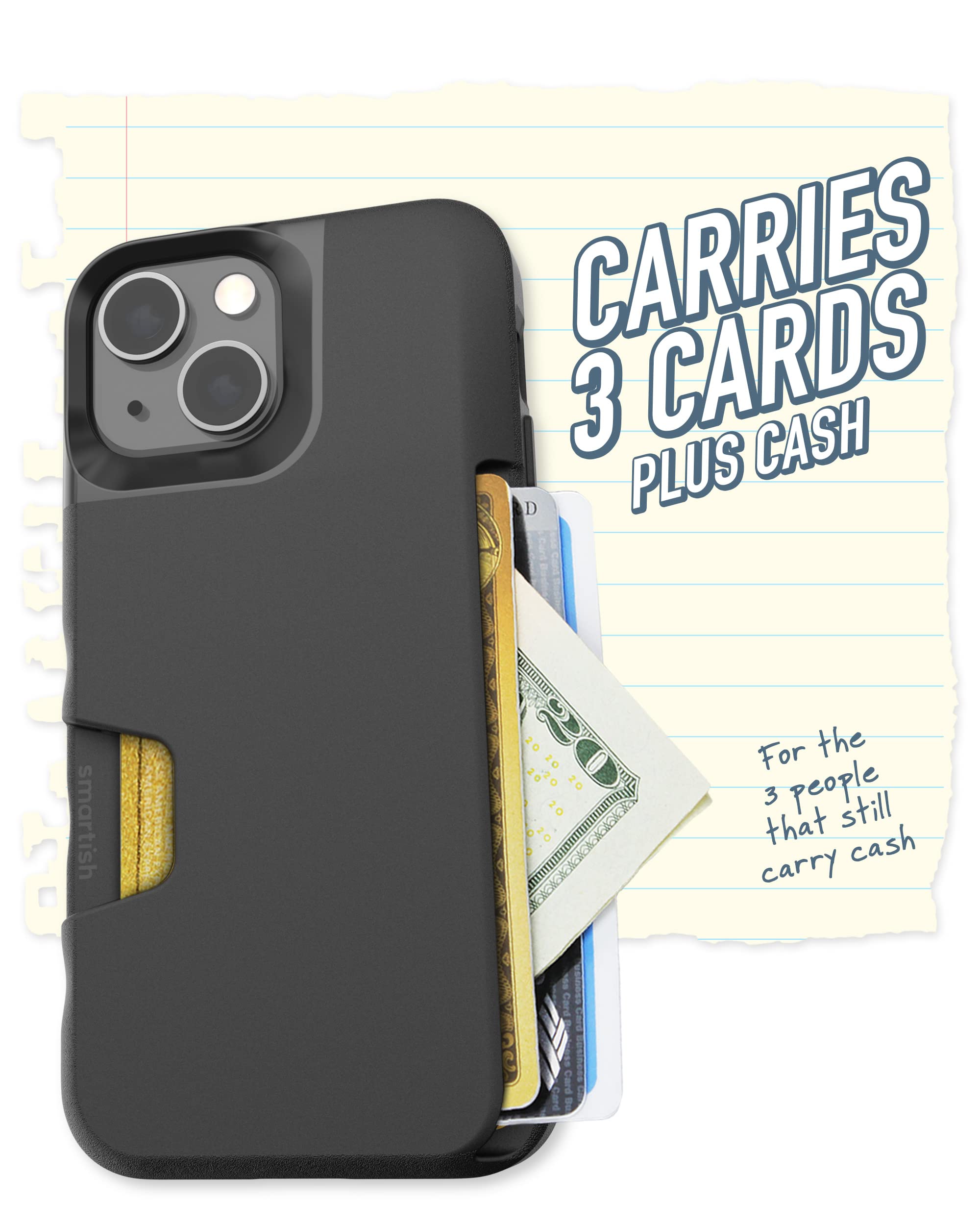 Smartish Capricorn iPhone 13 Mini Wallet Case - Slim Protective Credit Card Holder with RFID Protection | Perfect for Everyday Use, Travel & Business (Fits iPhone 13 Mini)