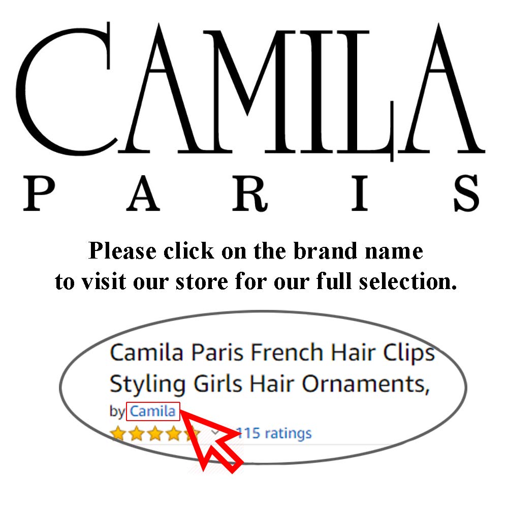 Camila Paris CP2122 French Hair Clip for Women - Strong Hold No Slip Grip Hair Claw Clip for Long Curly Wavy Hair | Gray Fashion Hair Accessory | Made in France | Perfect for Office, Wedding & Everyday Styling