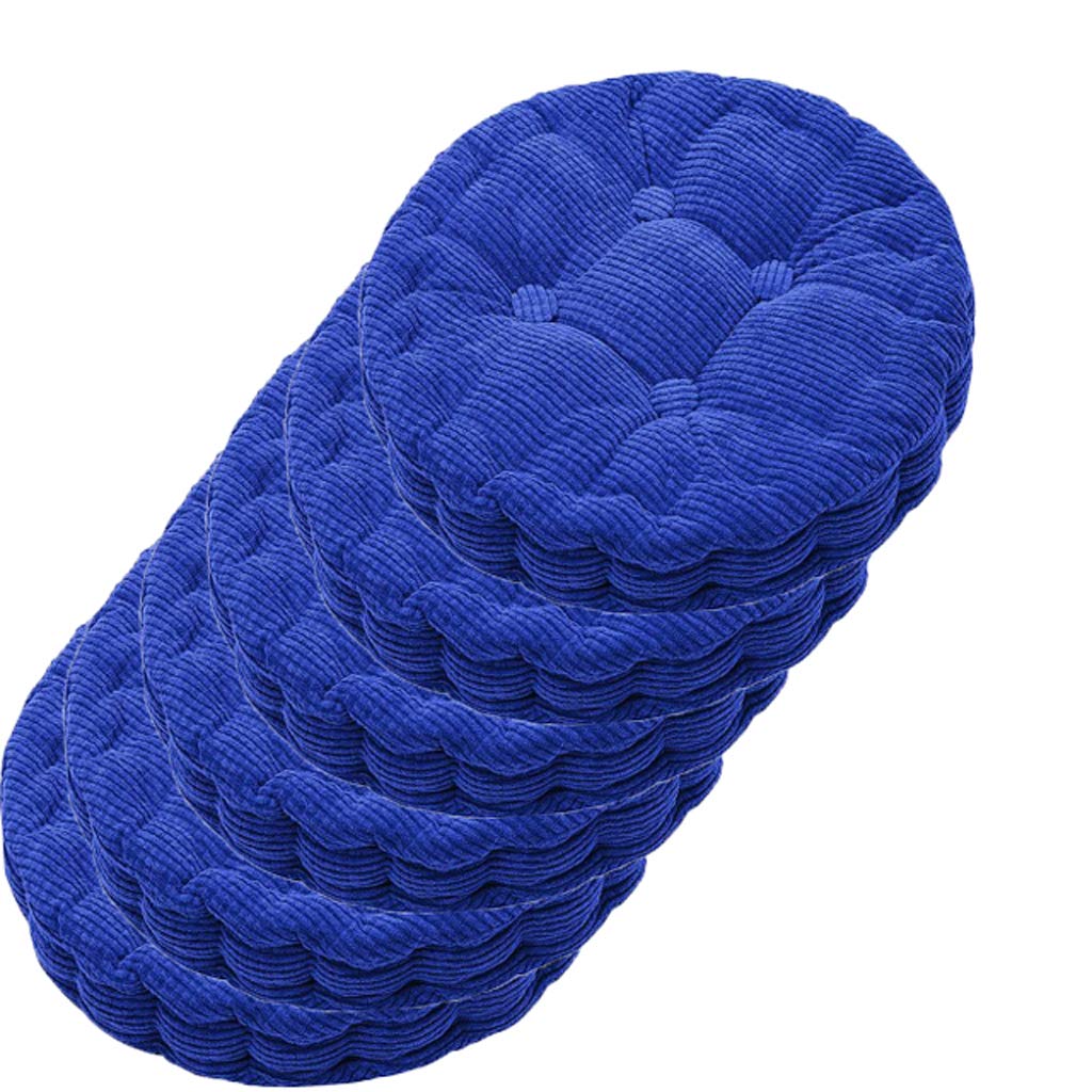 16 Inch Round Memory Foam Chair Cushions - Set of 6 Tufted Dining Chair Pads for Kitchen, Office, Wheelchair & Car - Non-Slip Comfort Seat Covers for Home & Commercial Use - Perfect for Dining Sets, Office Chairs & Mobility Seating