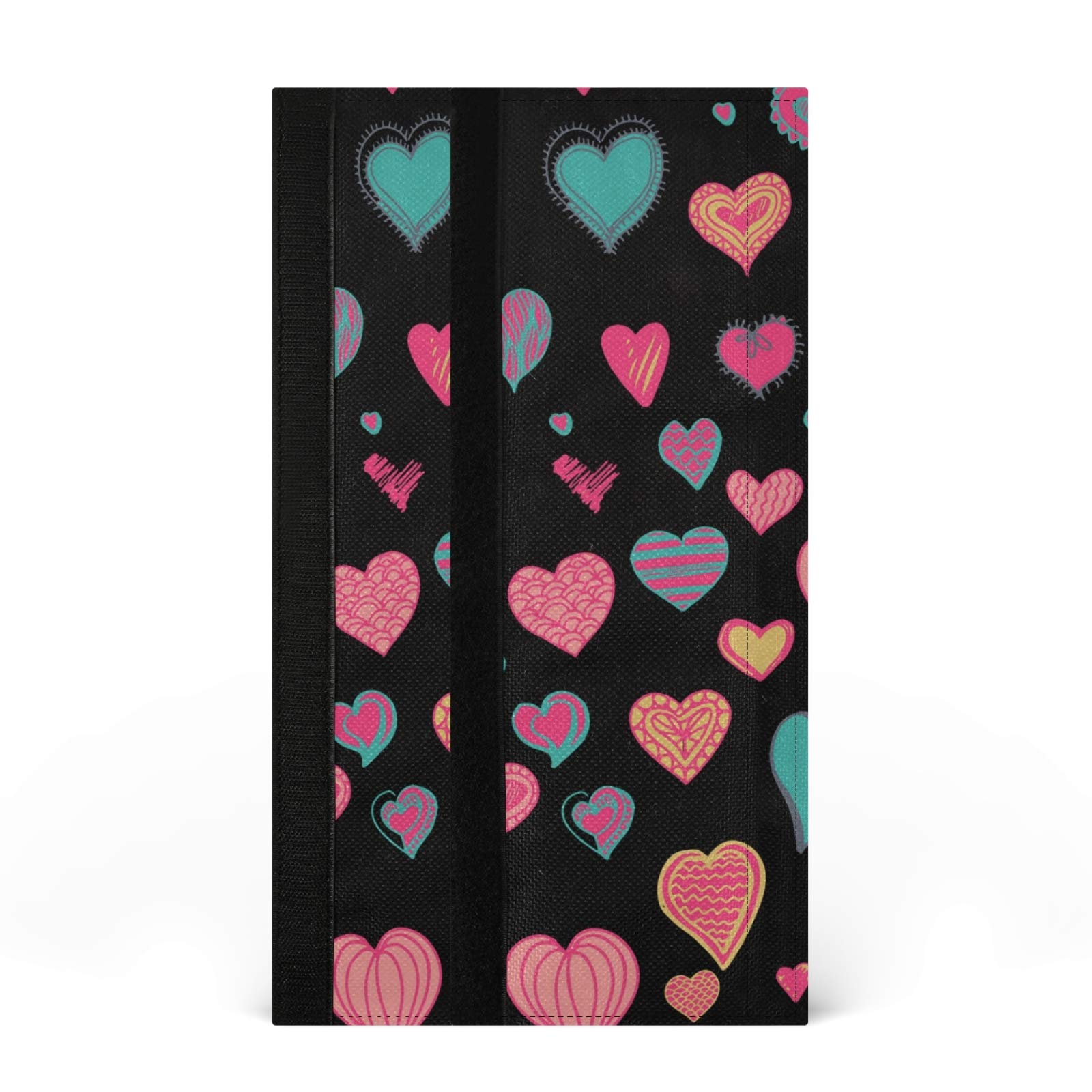 Qilmy 2-Pack Heart-Shaped Refrigerator Handle Covers - Washable Kitchen Appliance Protector for Dishwasher, Fridge, Microwave & Oven - Keep Your Kitchen Clean & Hygienic | Perfect for Home, Office & Restaurant Use