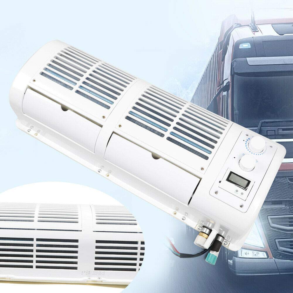 12V Portable Car Air Conditioner Fan with LCD Display - Hanging Cooling Fan for Trucks, Excavators & Caravans | Compact Cooling Solution for Vehicles, Worksites & Road Trips