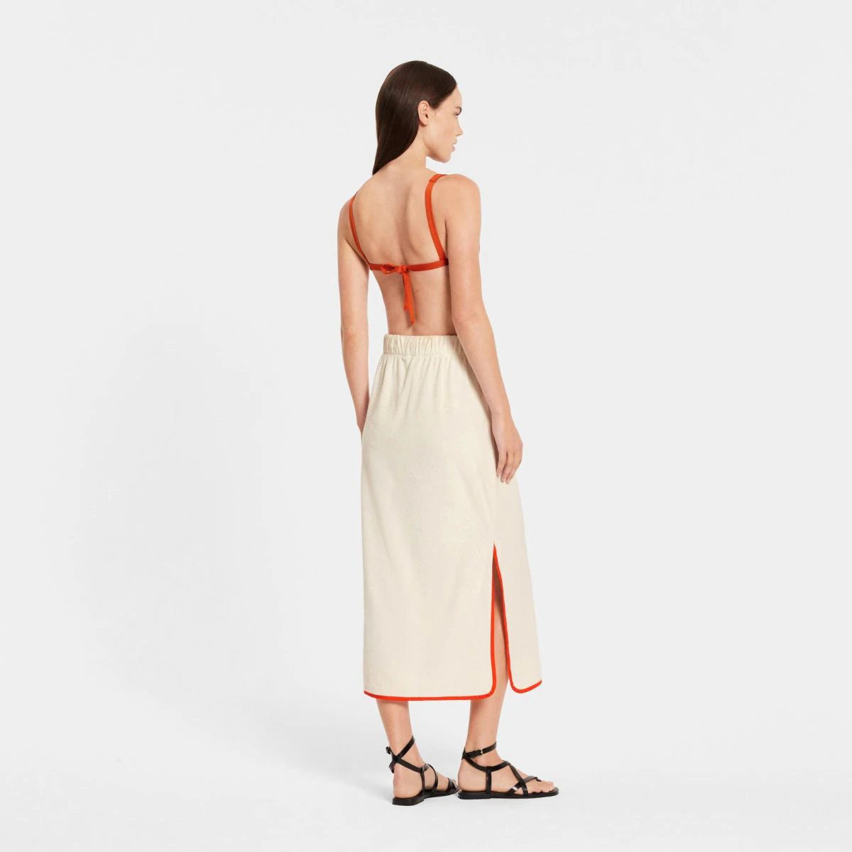 Sheridan Freddie Skirt in Salt - Women's Flowy Midi Skirt for Casual Wear, Office & Summer Outfits | Lightweight & Comfortable A-Line Skirt for Everyday Style