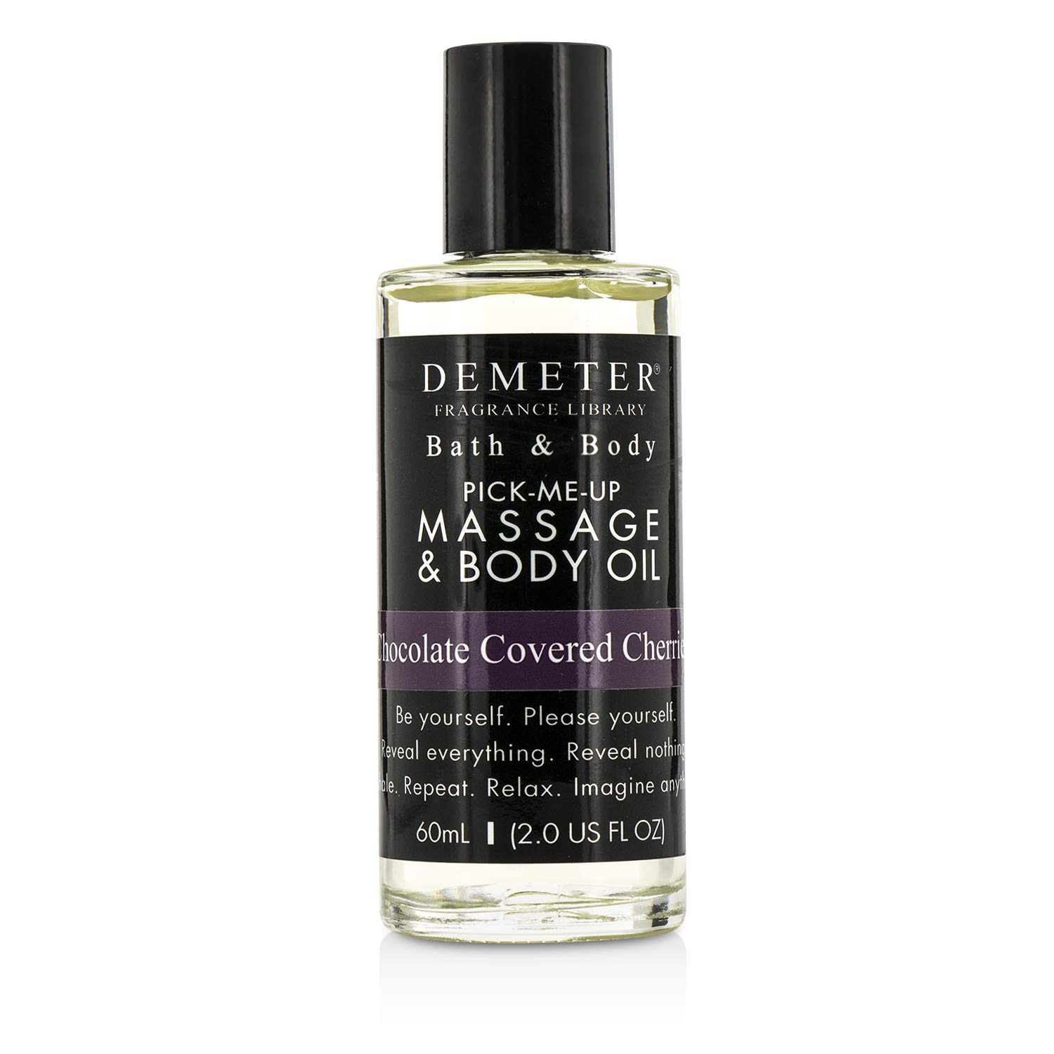 Demeter Fragrance Library Chocolate Covered Cherries Massage Oil 2 oz - Romantic Couples Gift, Spa Relaxation, Aromatherapy Home Use